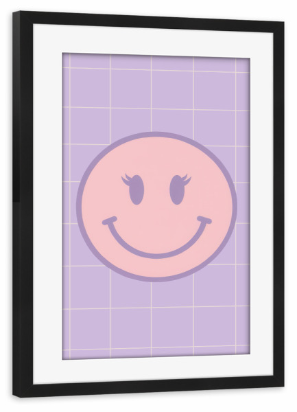 Poster mit Rahmen schwarz "Smiley" artboxONE - Liebe,Für Mama