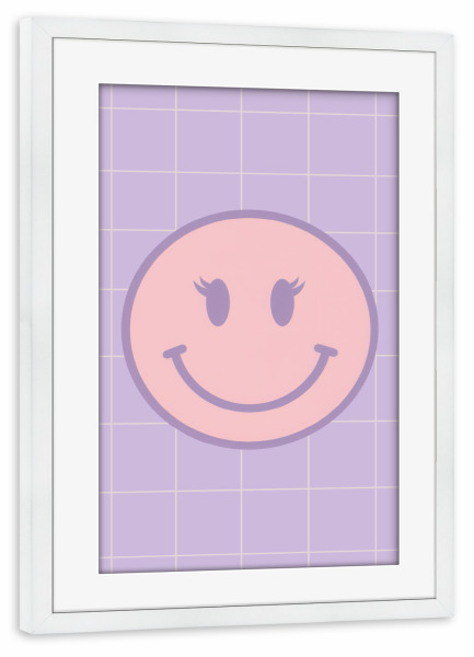 Poster mit Rahmen weiß "Smiley" artboxONE - Liebe,Für Mama