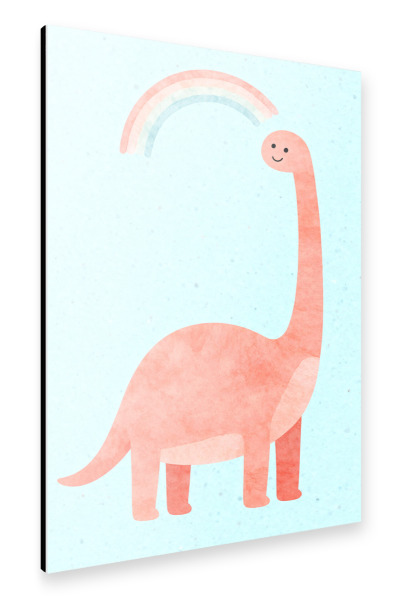 Alu-Dibond "Regenbogen-Diplodocus-Dinosaurier" 75x50 cm artboxONE
