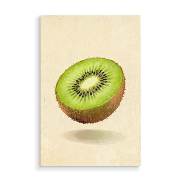 Holzbild "Kiwischeibe" artboxONE - Essen & Trinken,Essen & Trinken / Obst & Gemüse