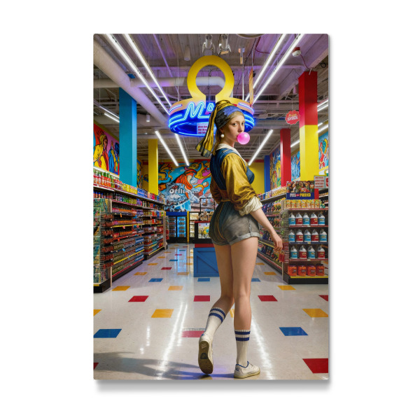 Galerie-Print "Perlenmädchen im Supermarkt" 75x50 cm artboxONE