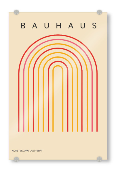 Acrylglasbild "Geometrische Bauhaus-Kurve" artboxONE - Abstrakt,Geometrie