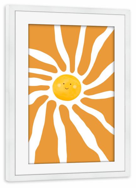 Poster mit Rahmen weiß "Sonnenstrahl Sonnenschein" artboxONE - Für Kinder,Liebe