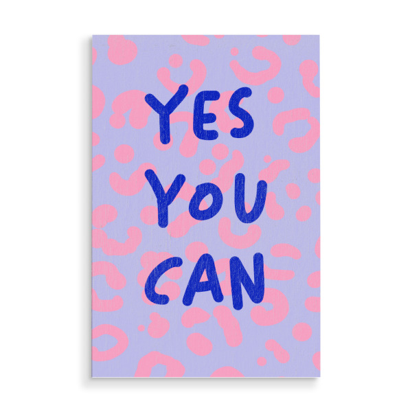 Holzbild "Ja du kannst" artboxONE - Typografie