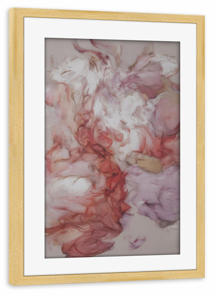 Poster mit Rahmen kiefer "Romantische Abstrakt Liebe" artboxONE - Natur,Abstrakt,Marmor