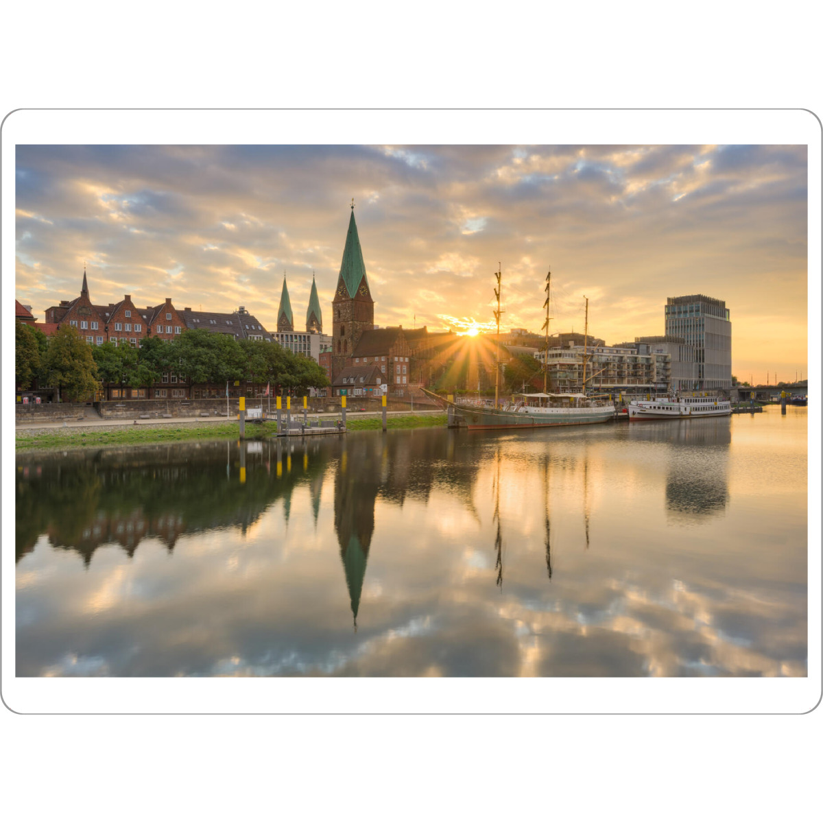 Tischset "Sonnenaufgang in Bremen" artboxONE - Städte,Reise,Architektur