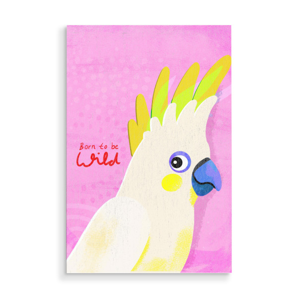 Holzbild "Born to be wild" artboxONE - Für Kinder,Tiere