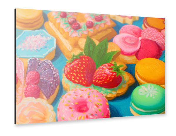 Alu-Dibond "Bunte Gebäckträume" 75x50 cm artboxONE