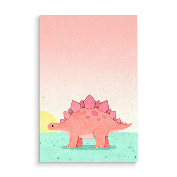 Holzbild "Stegosaurus - Dino" artboxONE - Für Kinder,Tiere