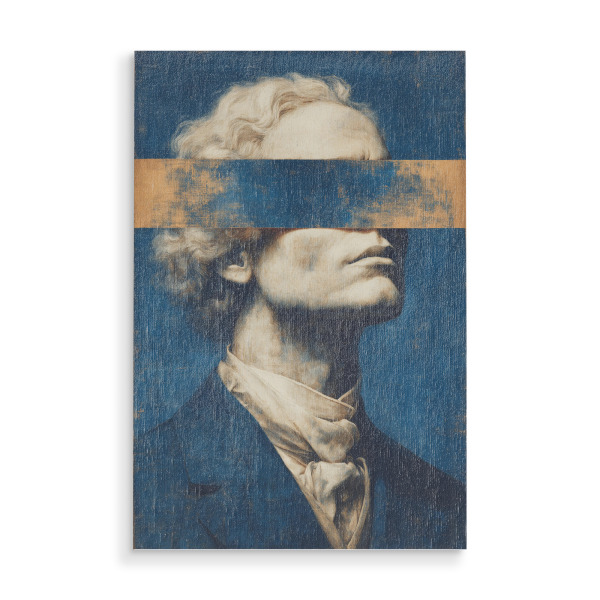 Holzbild "Mann ohne Blick" artboxONE - Abstrakt,Fashion,Männer