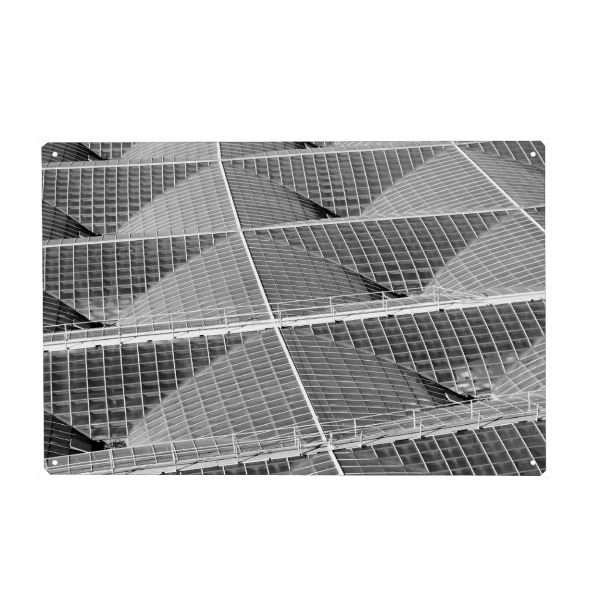 Holzbild "Dach des Kölner Hbf" artboxONE - Städte / Köln,Schwarzweiß,Architektur