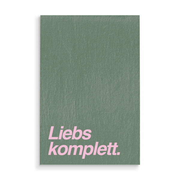 Holzbild "Liebs komplett - rosa auf grün" artboxONE - Typografie,Liebe - Liebs,Komplett,Liebe,Typografie,Bunt,Modern,Trend