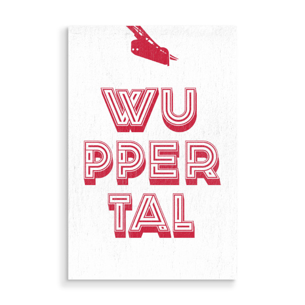 Holzbild "Wuppertal Pop Art" artboxONE - Städte,Typografie,Reise,Städte / Weitere