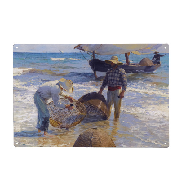 Metall Poster "Valencianischer Fischer" artboxONE - Reise / Strand und Meer,Für Mama,Für Papa