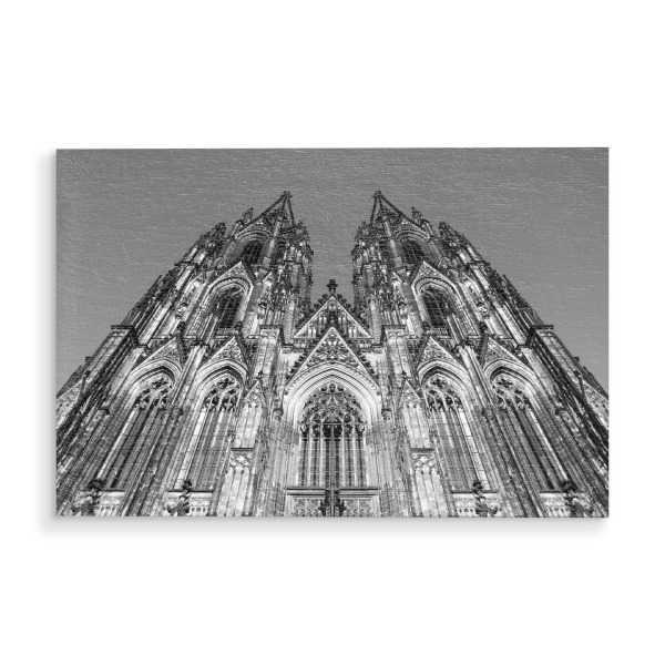 Holzbild "Der Kölner Dom schwarzweiß" artboxONE - Städte / Köln,Reise,Schwarzweiß,Architektur,Reise / Länder