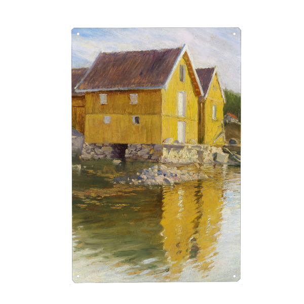 Holzbild "Szene aus Norwegen" artboxONE - Architektur,Für Mama,Für Papa