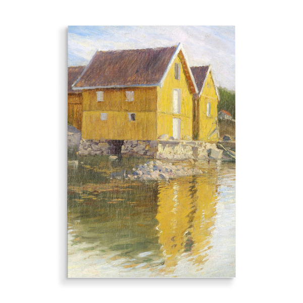 Holzbild "Szene aus Norwegen" artboxONE - Architektur,Für Mama,Für Papa
