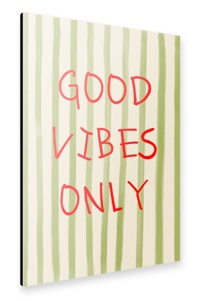Alu-Dibond "Nur rote Good Vibes" 75x50 cm artboxONE