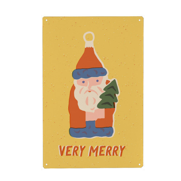 Metall Poster "Happy Christmas (54)" artboxONE - Für Kinder,Weihnachten,Für Mama
