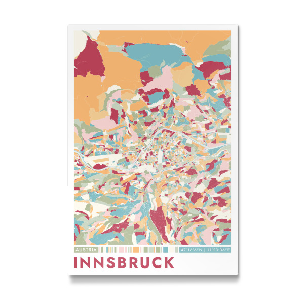 Galerie-Print "Colormap Innsbruck" 75x50 cm artboxONE