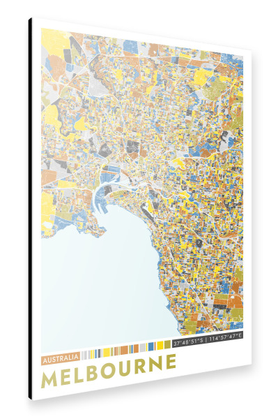 Alu-Dibond "Melbourne Color" 30x20 cm artboxONE