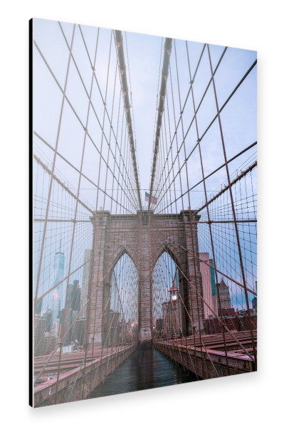 Alu-Dibond "Brooklyn Bridge New York" 75x50 cm artboxONE