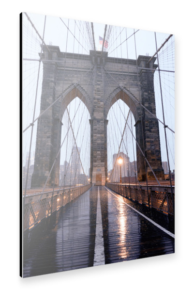 Alu-Dibond "Brooklyn Bridge, USA" 30x20 cm artboxONE