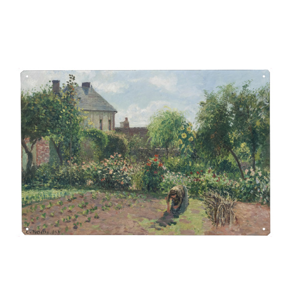 Metall Poster "Der Künstlergarten in Eragny" artboxONE - Architektur,Für Mama,Für Papa