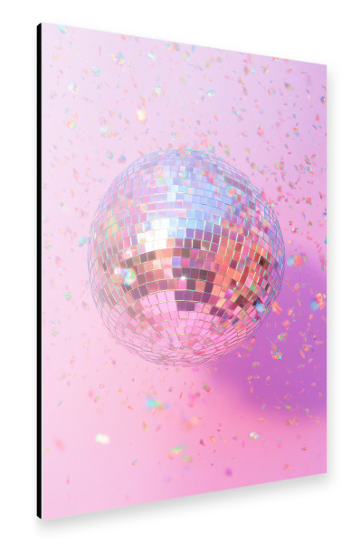 Alu-Dibond "Strahlende Discokugel Vibes" 30x20 cm artboxONE