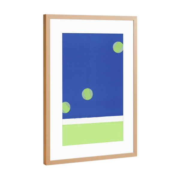 Poster mit Rahmen Kupfer "Three Circles on the Blue Field" artboxONE - Abstrakt,Sport
