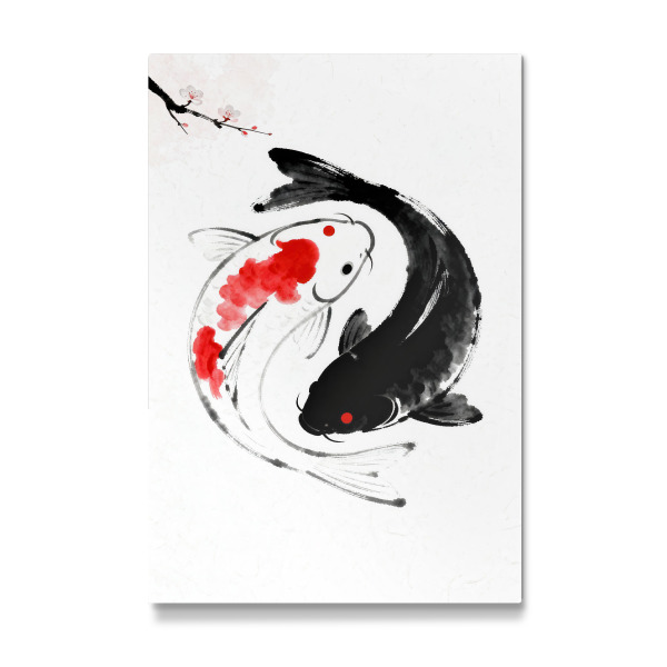 Galerie-Print "Koi-Fische, Yin Yang" 75x50 cm artboxONE