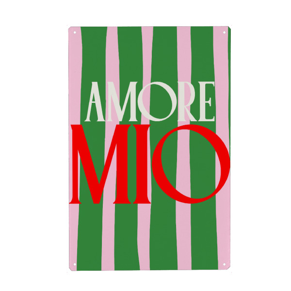 Holzbild "Amore Mio Zitat" artboxONE - Typografie,Liebe