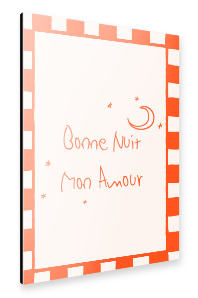 Alu-Dibond "Bonne Nuit Mon Amour" 30x20 cm artboxONE