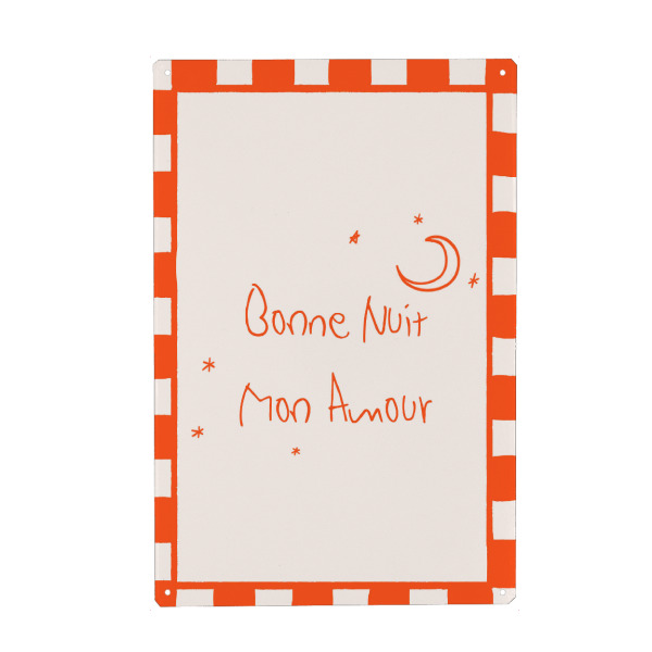 Holzbild "Bonne Nuit Mon Amour" artboxONE - Typografie,Für Kinder