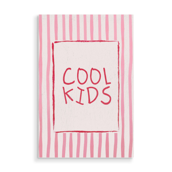 Holzbild "Cool Kids Retro" artboxONE - Typografie,Für Kinder