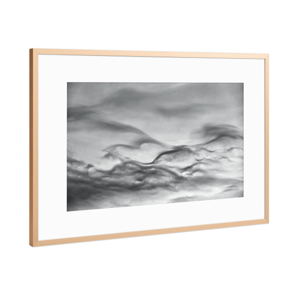 Poster mit Rahmen Kupfer "Wolkenmuster" artboxONE - Natur,Abstrakt,Schwarzweiß - Wolken,Fotografie,Natur,Abstract,Dekorativ,Clouds