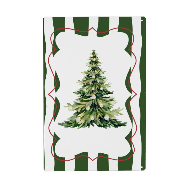 Metall Poster "Holiday Stripe Frame" artboxONE - Natur