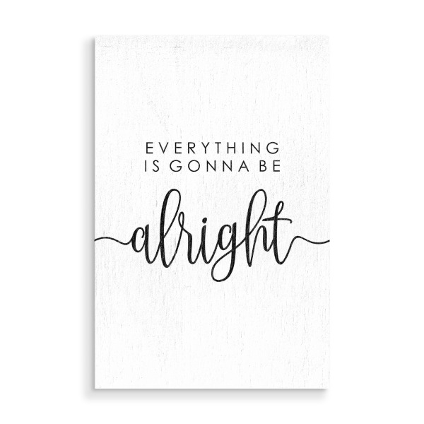 Holzbild "Alles wird gut" artboxONE - Typografie,Menschen,Sport / Motivation