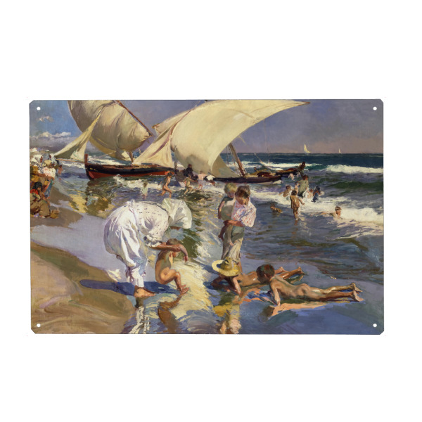 Holzbild "Strand von Valencia" artboxONE - Reise / Strand und Meer,Für Mama,Für Papa