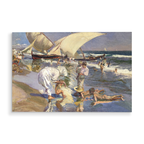 Holzbild "Strand von Valencia" artboxONE - Reise / Strand und Meer,Für Mama,Für Papa