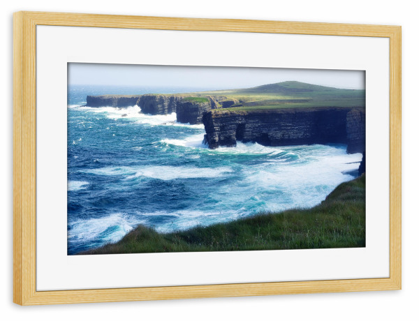 Poster mit Rahmen kiefer "Loop Head" artboxONE - Natur,Reise,Reise / Strand und Meer,Reise / Länder