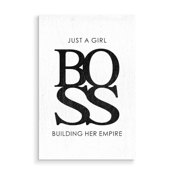 Holzbild "Girl Boss Empire" artboxONE - Typografie,Menschen,Lustig