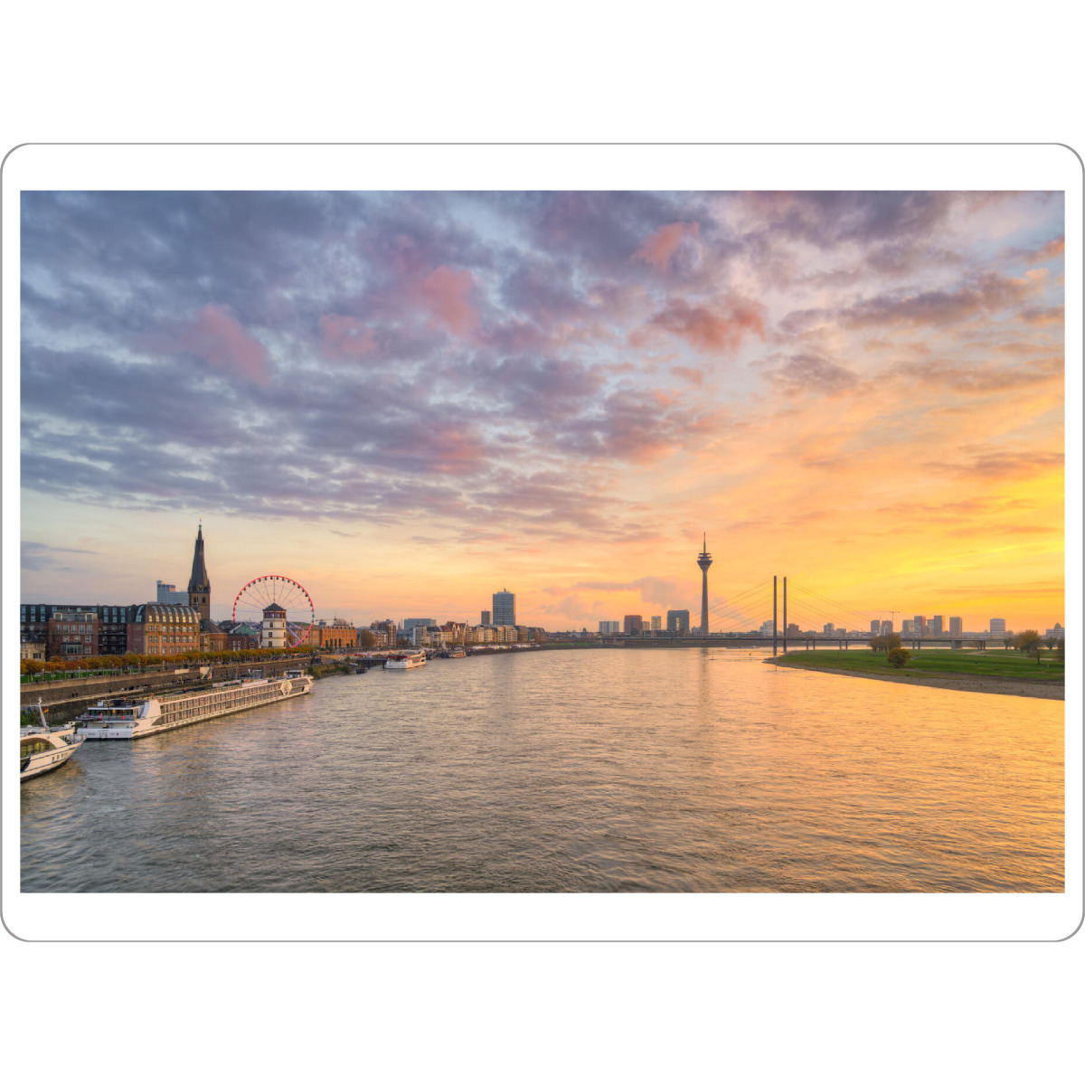 Tischset "Die Düsseldorfer Skyline" artboxONE - Reise,Architektur,Städte / Düsseldorf