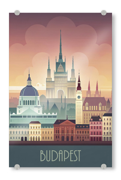 Acrylglasbild "Skyline von Budapest" artboxONE - Städte,Reise,Architektur