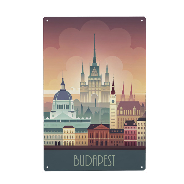 Holzbild "Skyline von Budapest" artboxONE - Städte,Reise,Architektur