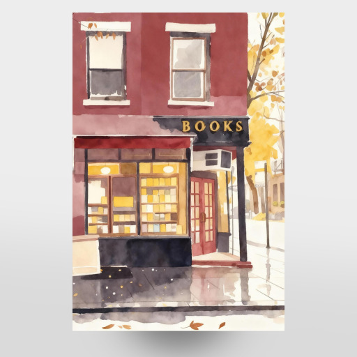 Cozy Bookstore, Autumn Book Shop Cozy Bookstore, Autumn Book Shop