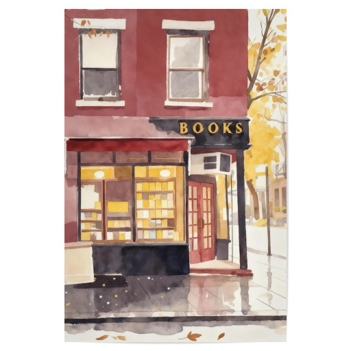Cozy Bookstore, Autumn Book Shop Cozy Bookstore, Autumn Book Shop