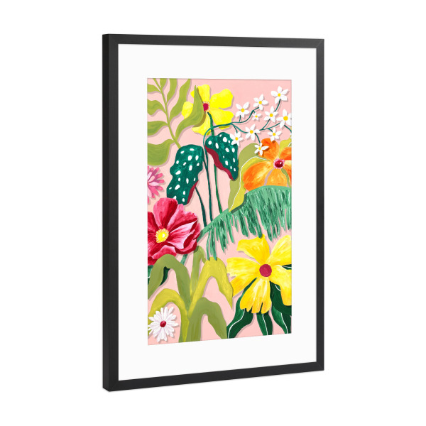 Poster mit Rahmen Schwarz (Metallic) "Flores y Plantas" artboxONE - Natur,Reise,Floral