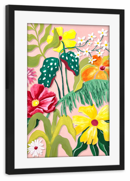 Poster mit Rahmen schwarz "Flores y Plantas" artboxONE - Natur,Reise,Floral