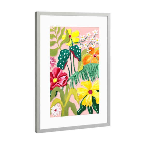 Poster mit Rahmen Silber "Flores y Plantas" artboxONE - Natur,Reise,Floral